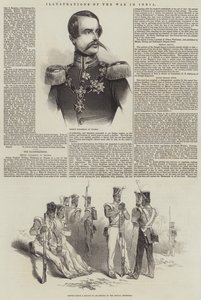 Illustrationer af krigen i Indien